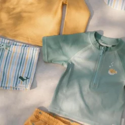 T-shirt de bain anti-UV manches longues Seashells Sunny Yellow (3-4 ans)