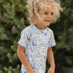 T-shirt de bain anti-UV manches longues Seashells (3-4 ans)