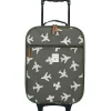 Valise à roulettes enfant Avions kaki