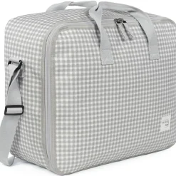 Valise de maternité I love vichy gris