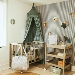 Valise de maternité I love vichy gris