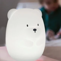Veilleuse en silicone grand ours blanc (16 cm)