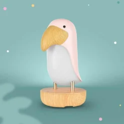 Veilleuse et enceinte Bluetooth Toucan Rose