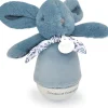 Veilleuse musicale culbuto bleu Lapin Doudou (24 cm)