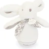 Veilleuse musicale culbuto blanc Lapin Doudou (24 cm)