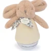 Veilleuse musicale culbuto beige sable Lapin Doudou (24 cm)