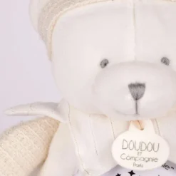 Veilleuse musicale projection d'étoiles ours blanc