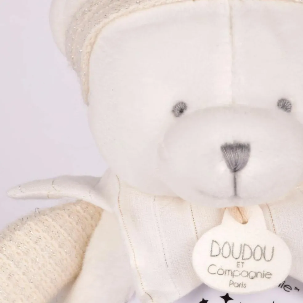 Veilleuse musicale projection d'étoiles ours blanc