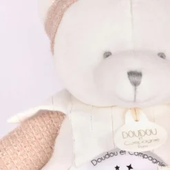 Veilleuse musicale projection d'étoiles ours rose