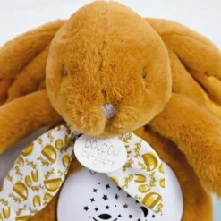 Veilleuse musicale projections d'étoiles ocre (24 cm)