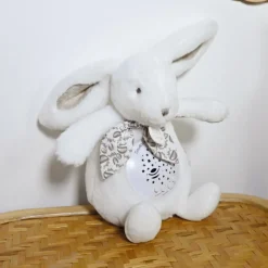 Veilleuse musicale projections d'étoiles blanc (24 cm)