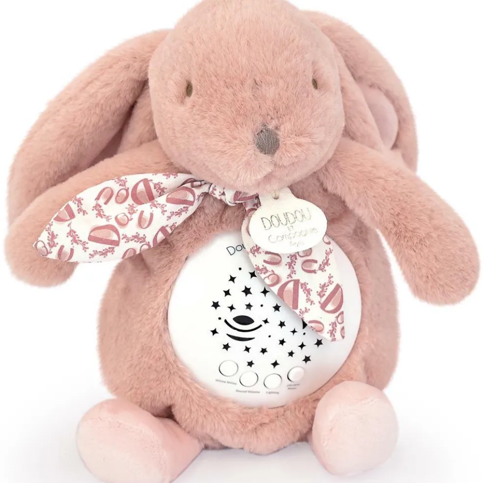 Veilleuse musicale projections d'étoiles rose (24 cm)