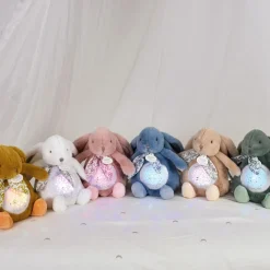 Veilleuse musicale projections d'étoiles rose (24 cm)