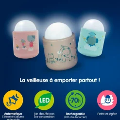 Veilleuse nomade rose Lolabella