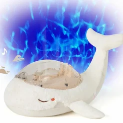 Veilleuse peluche Tranquil Baleine™ blanc (rechargeable)