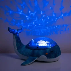 Veilleuse peluche Tranquil Baleine™ bleue (rechargeable)