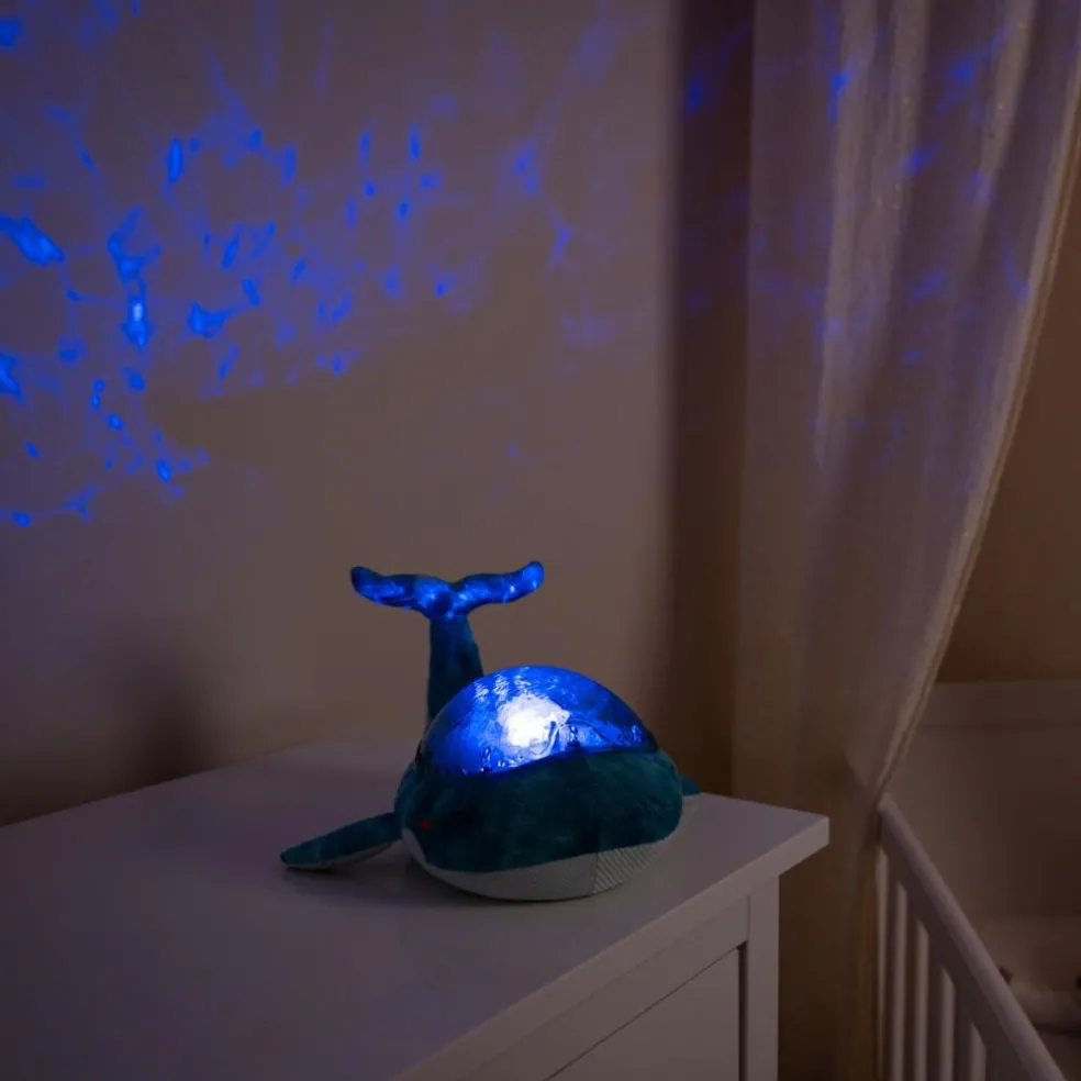 Veilleuse peluche Tranquil Baleine™ bleue (rechargeable)