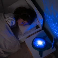 Veilleuse peluche Tranquil Baleine™ bleue (rechargeable)