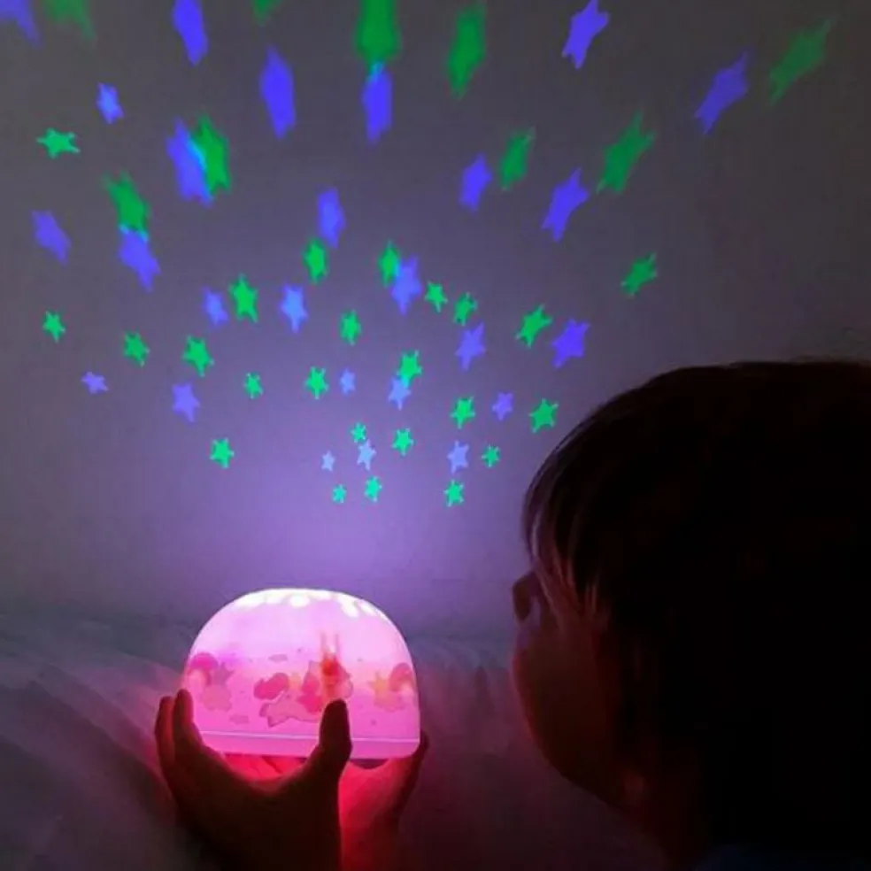 Veilleuse projecteur d'étoiles Licorne
