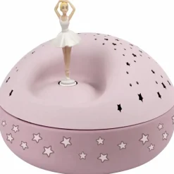 Veilleuse projecteur d'étoiles musical ballerine rose (12 cm) - Reconditionné