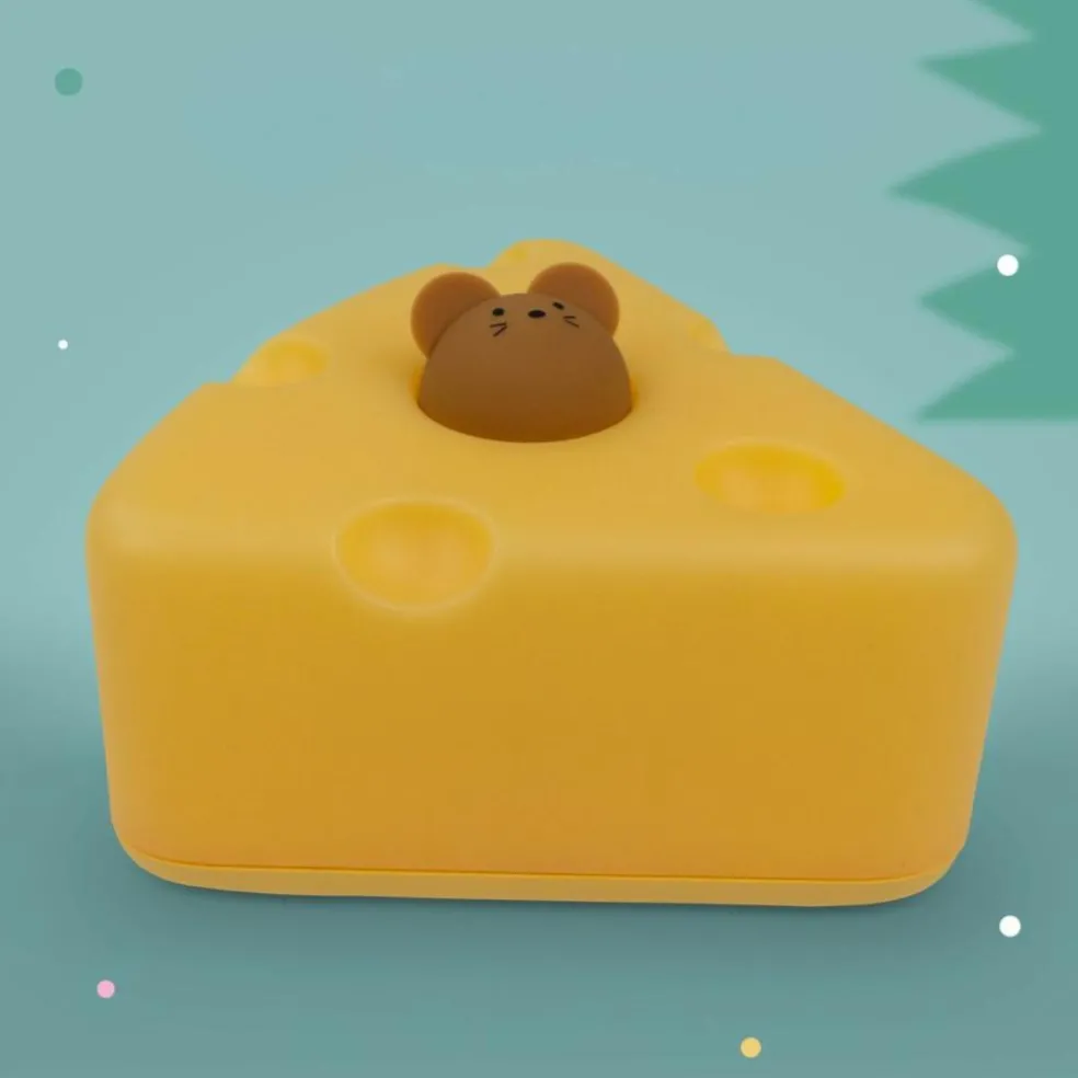 Veilleuse rechargeable Fromage avec Souris