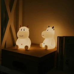 Veilleuse rechargeable Vache Rose