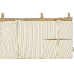 Vide-poches pour lit Rayures marron